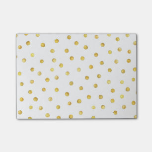 Elegant Gold Foil Confetti Dots Post-it Notes
