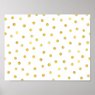Elegant Gold Foil Confetti Dots Poster