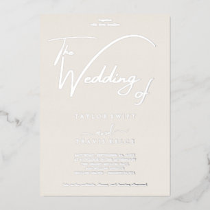 Elegant Gold Foil Ivory Flourish Wedding 