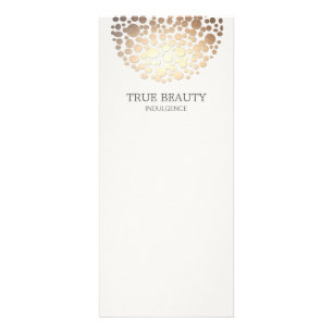 Elegant Gold Foil Look Circles Off White Rack Card