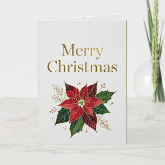 Elegant Gold Foil Merry Christmas Card