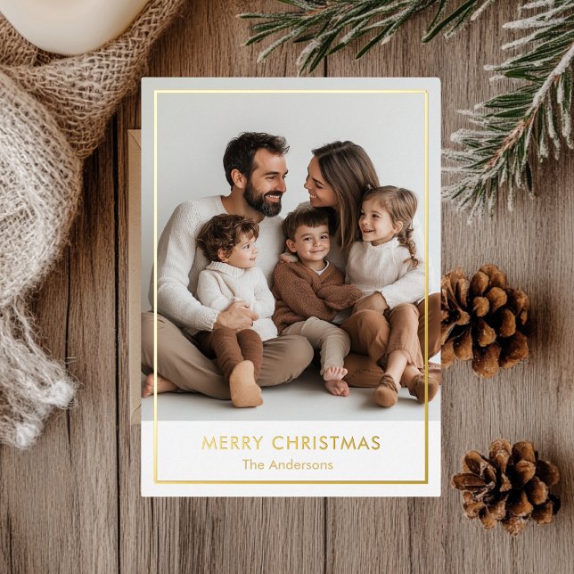 Elegant Gold Foil Merry Christmas Personalised  (Creator Uploaded)