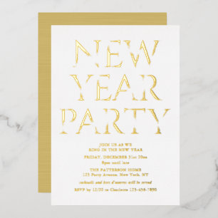 Elegant Gold Foil New Year Party