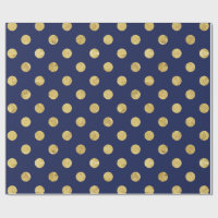 Elegant Gold Foil Polka Dot Pattern - Gold & Blue
