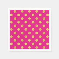 Elegant Gold Foil Polka Dot Pattern - Gold & Pink