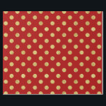 Elegant Gold Foil Polka Dot Pattern - Gold & Red Wrapping Paper<br><div class="desc">Elegant Gold Foil Polka Dot Pattern - Gold & Red</div>