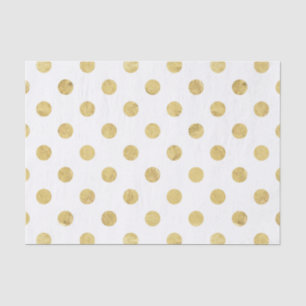 Elegant Gold Foil Polka Dot Pattern - Gold & White Tissue Paper