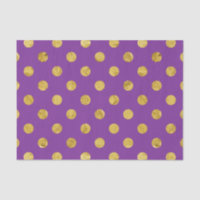 Elegant Gold Foil Polka Dot Pattern - Purple