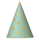 Elegant Gold Foil Polka Dot Pattern - Teal Gold