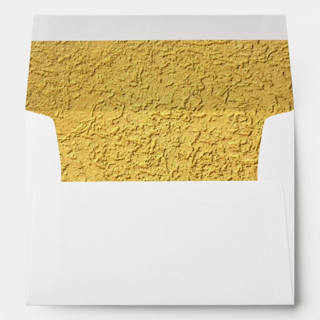 Elegant Gold Foil Print Effect  Envelope (Back (Bottom))