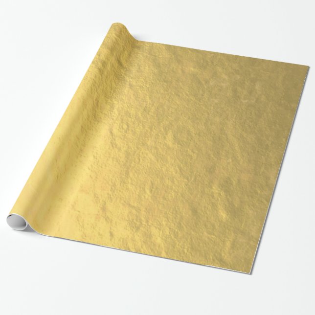 Elegant Gold Foil Printed Wrapping Paper (Unrolled)