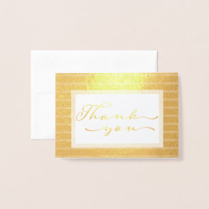 Elegant Gold Foil Thank You Card