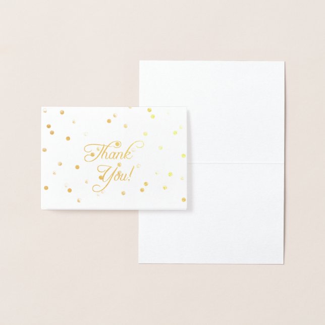 Elegant Gold Foil Thank You Notes Foil Card (Display)