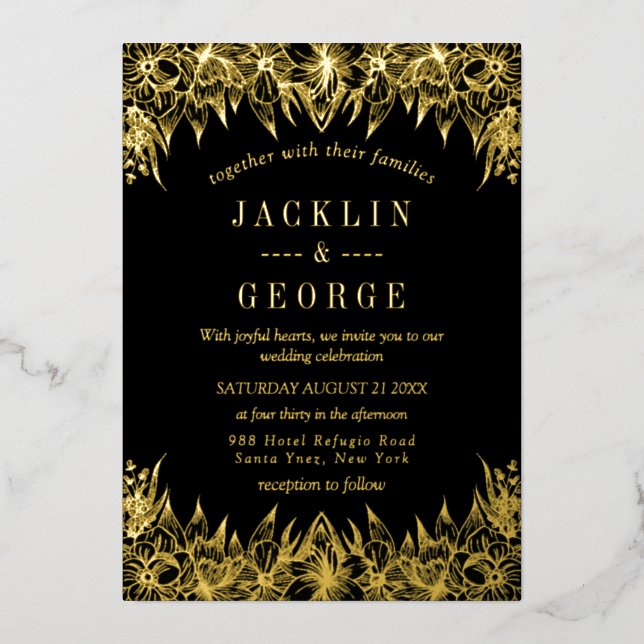 Elegant Gold Foil Wedding (Front)