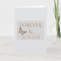 Elegant Gold “Forever & Always” Butterfly Romantic