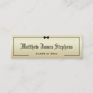 Elegant Gold Formal Graduation Name Card Insert