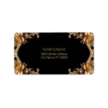 Elegant Gold Frame Address Label