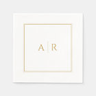 Elegant Gold Frame and Initials Wedding Favour