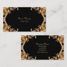Elegant Gold Frame Business Card