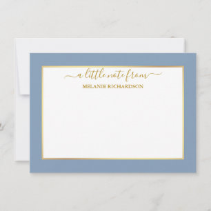 Elegant Gold Frame - Choose Size - Dusty Blue Card