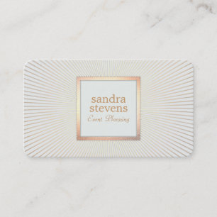 Elegant Gold Frame Event Planner Glamourous Chic Business Card