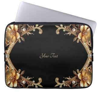 Elegant Gold Frame Laptop Sleeve