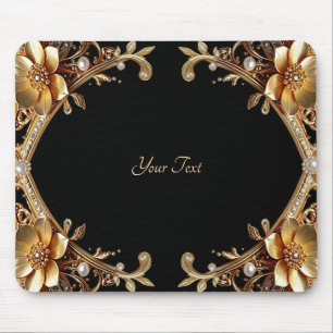 Elegant Gold Frame Mousepad