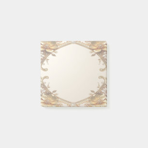 Elegant Gold Frame Post it Notes