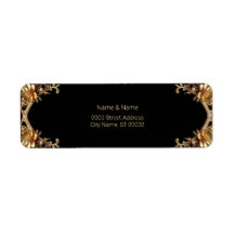 Elegant Gold Frame Return Address Label