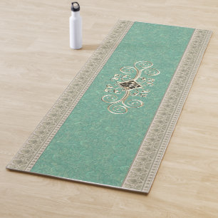 Elegant Gold Gem Yoga Mat