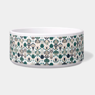 Elegant Gold & Geometric Easter Bunny   Pet Bowl