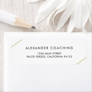 Elegant Gold Geometric Modern Return Address