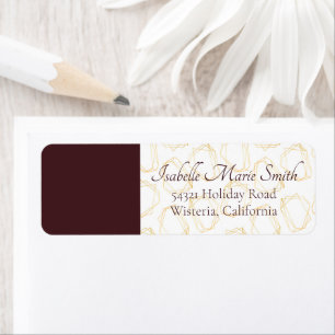 Elegant Gold Geometric Shapes White Wedding Return