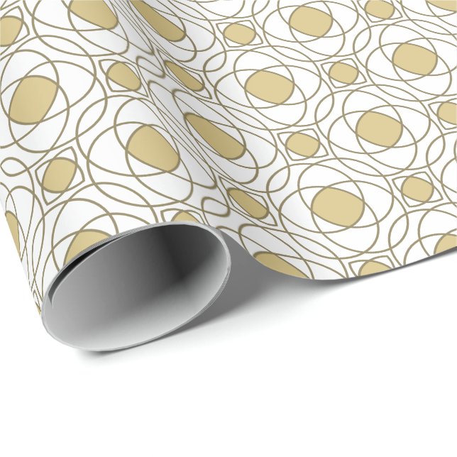 Elegant Gold Geometric Wrapping Paper (Roll Corner)