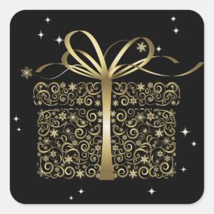 Elegant Gold Gift Sticker - SRF