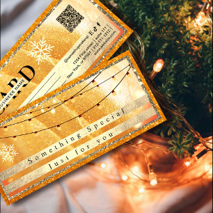 Elegant Gold Gift Voucher   Glitter and Pearl