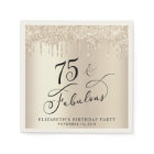 Elegant Gold Glitter 75th Birthday Party
