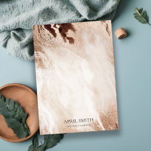Elegant Gold Glitter Agate Marble Texture Beige Card