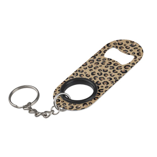 Elegant Gold Glitter Black Leopard Print (Front Angled)
