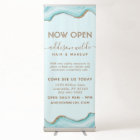 Elegant Gold Glitter Blue Marble Agate Modern Chic