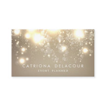 Elegant Gold Glitter Bokeh Luxe Business Card