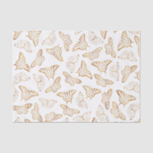 Elegant Gold Glitter Butterfly Tissue Paper