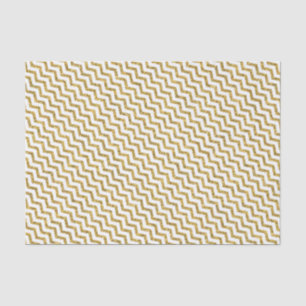 Elegant Gold Glitter Chevron Pattern on White Tissue Paper