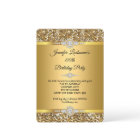 Elegant Gold Glitter Diamond Birthday Party