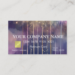 Elegant Gold Glitter Dripping Credit Card