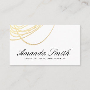 Elegant Gold Glitter Expressive Business Card