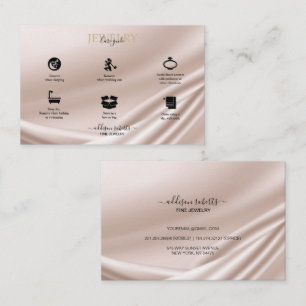 Elegant Gold Glitter Jewellery Care Business Card