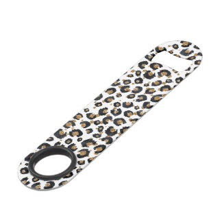 Elegant Gold Glitter Leopard Pattern
