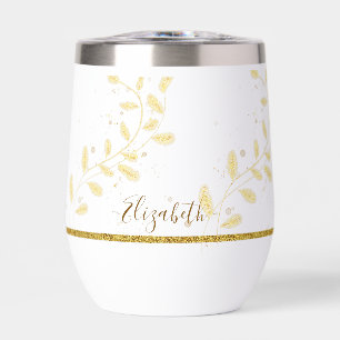 Elegant Gold Glitter Monogram Name
