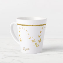 Elegant Gold Glitter Monogram Name